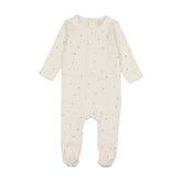 BONJOY BUTTERFLY PRINT POINTELLE WRAP FOOTIE